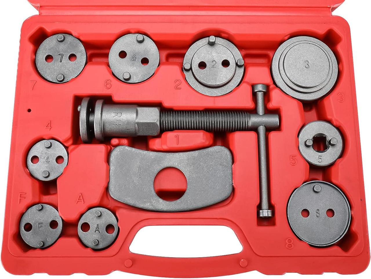 Набор инструментов для сжатия тормозных цилиндров Rewolt T6027 13 пр. - фото 2 Набор инструментов для сжатия тормозных цилиндров Rewolt T6027 13 пр. - фото 2
