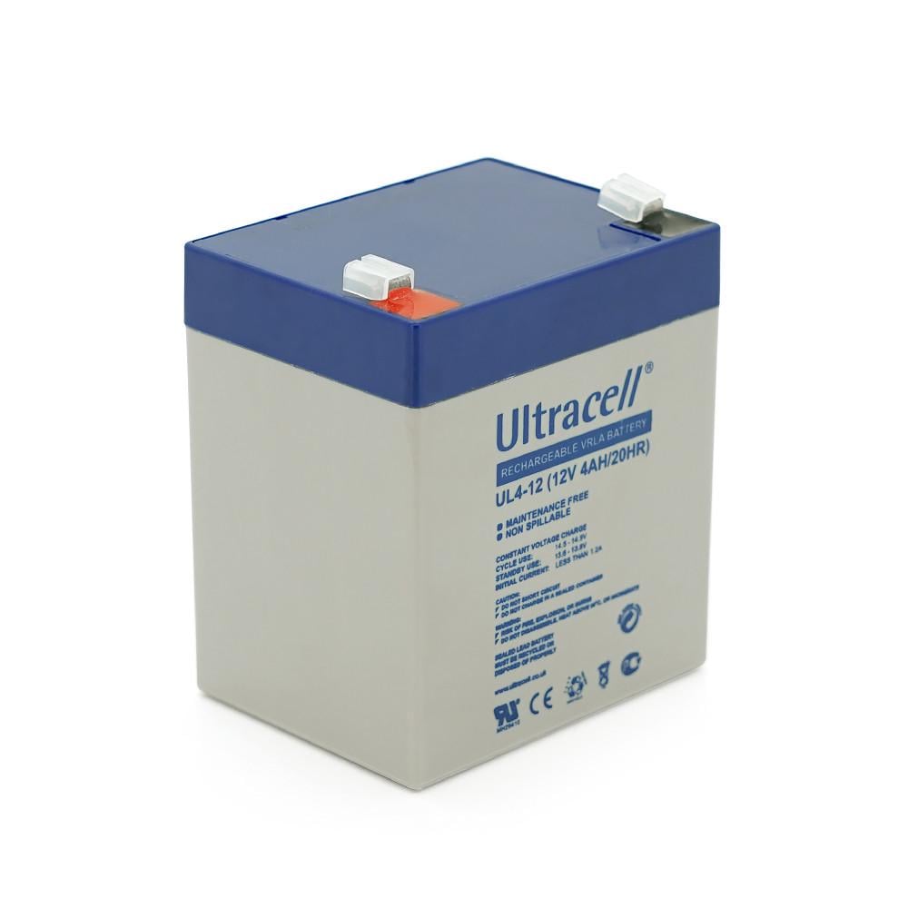 Батарея акумуляторна Ultracell UL4-12 AGM 12V 4 Ah White