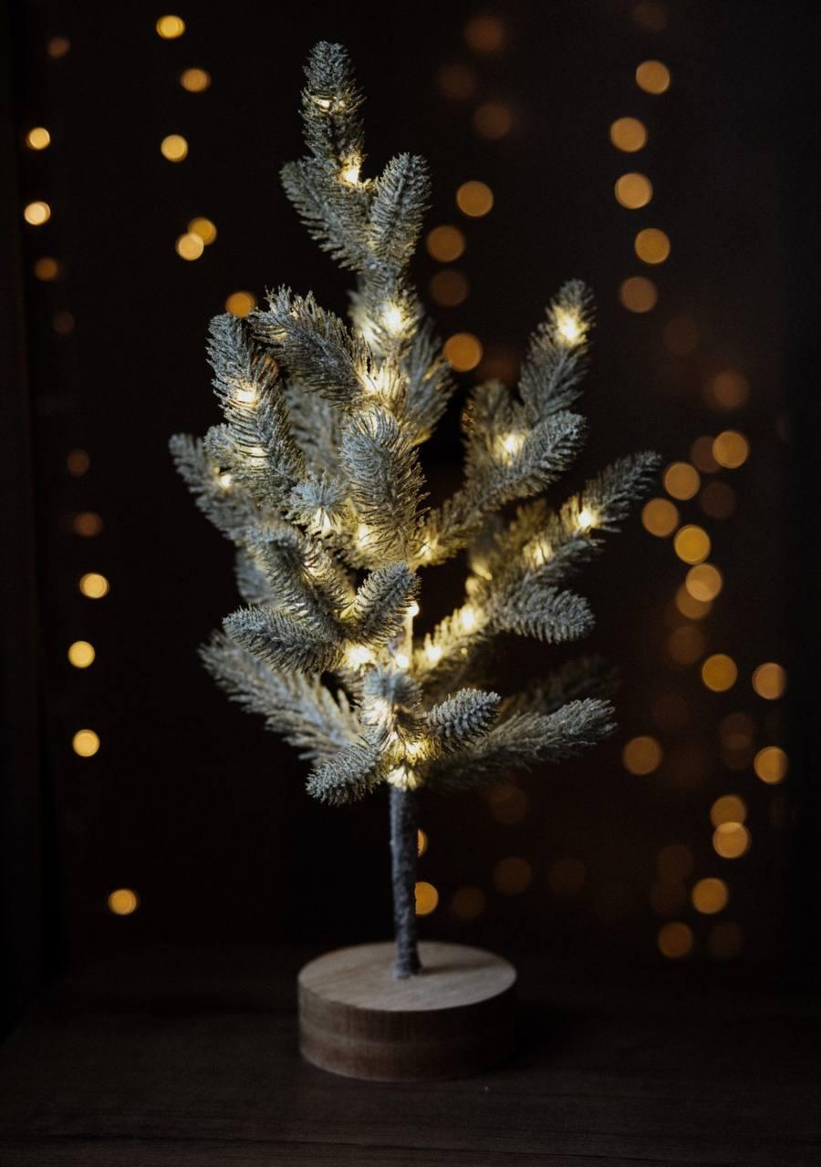 Світильник декоративний Ялинка засніжена від батарейок та USB 60 см (1273) - фото 7