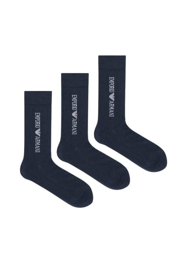 Набор мужских носков Emporio Armani UN 3 пары Темно-синий (EM000554-blue) Набор мужских носков Emporio Armani UN 3 пары Темно-синий (EM000554-blue)