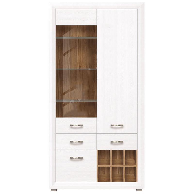 Витрина для кабинета двухдверная Маркус Gerbor REG1W2D2S ДСП/МДФ 1065х380х2215 мм Белый (11783)