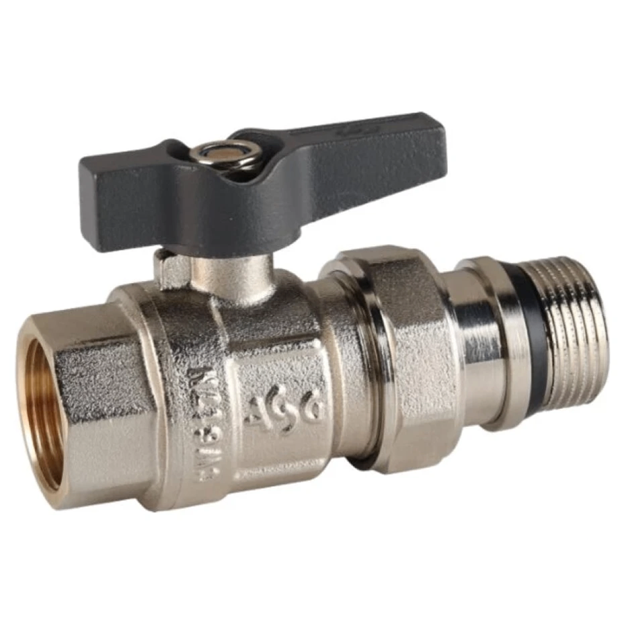 Кран з американкою ASG+ 3/4 ВЗ прямий латунь (6553022) Кран з американкою ASG+ 3/4 ВЗ прямий латунь (6553022)