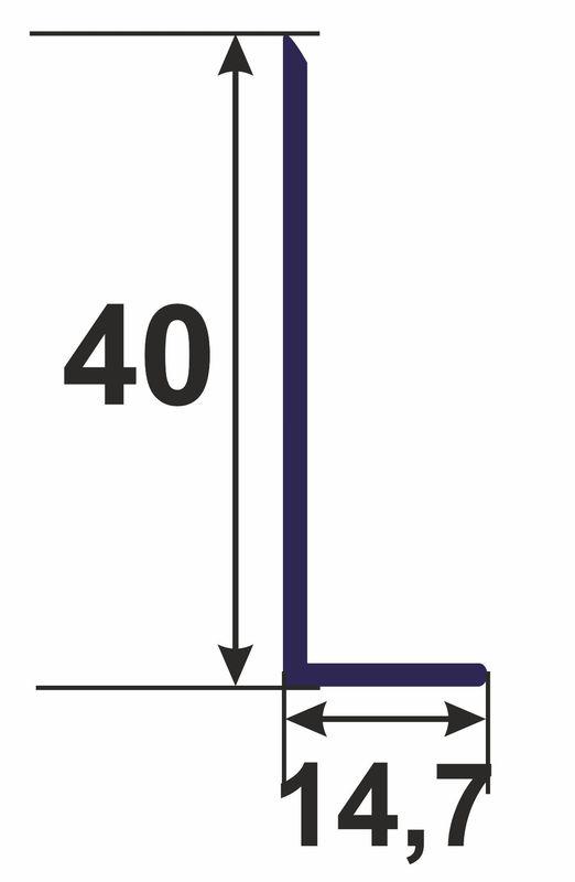 Плінтус Best Deal 6/40 алюмінієвий анод 2,5 м Сріблястий (5БД640251) - фото 2