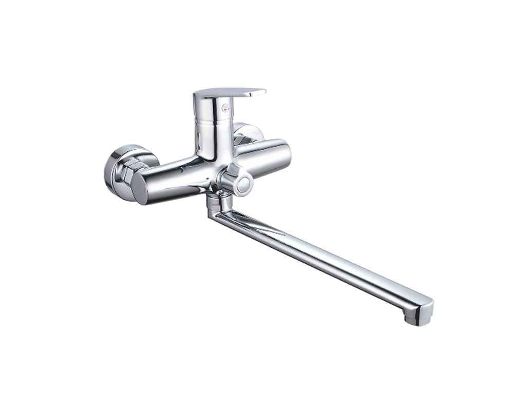 Змішувач для ванни Aquatica вбудований на стіну s30 Ø 35 мм вилив прямий 350 мм дивертор картриджний (956409)