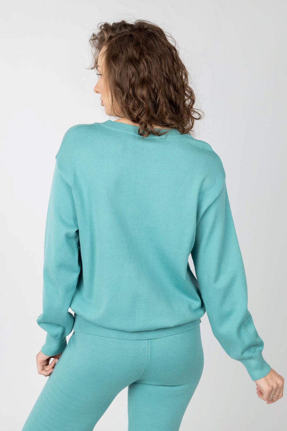 Джемпер женский р. 44 Бирюзовый (SKT000953779) - фото 4