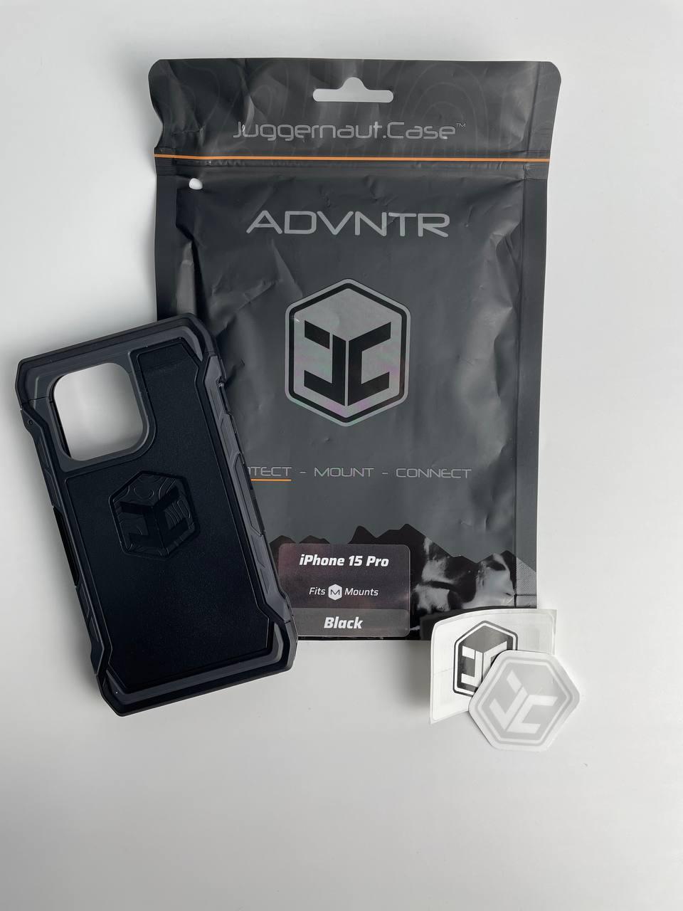 Противоударный чехол Juggernaut Case ADVNTR Black для iPhone 15 Pro