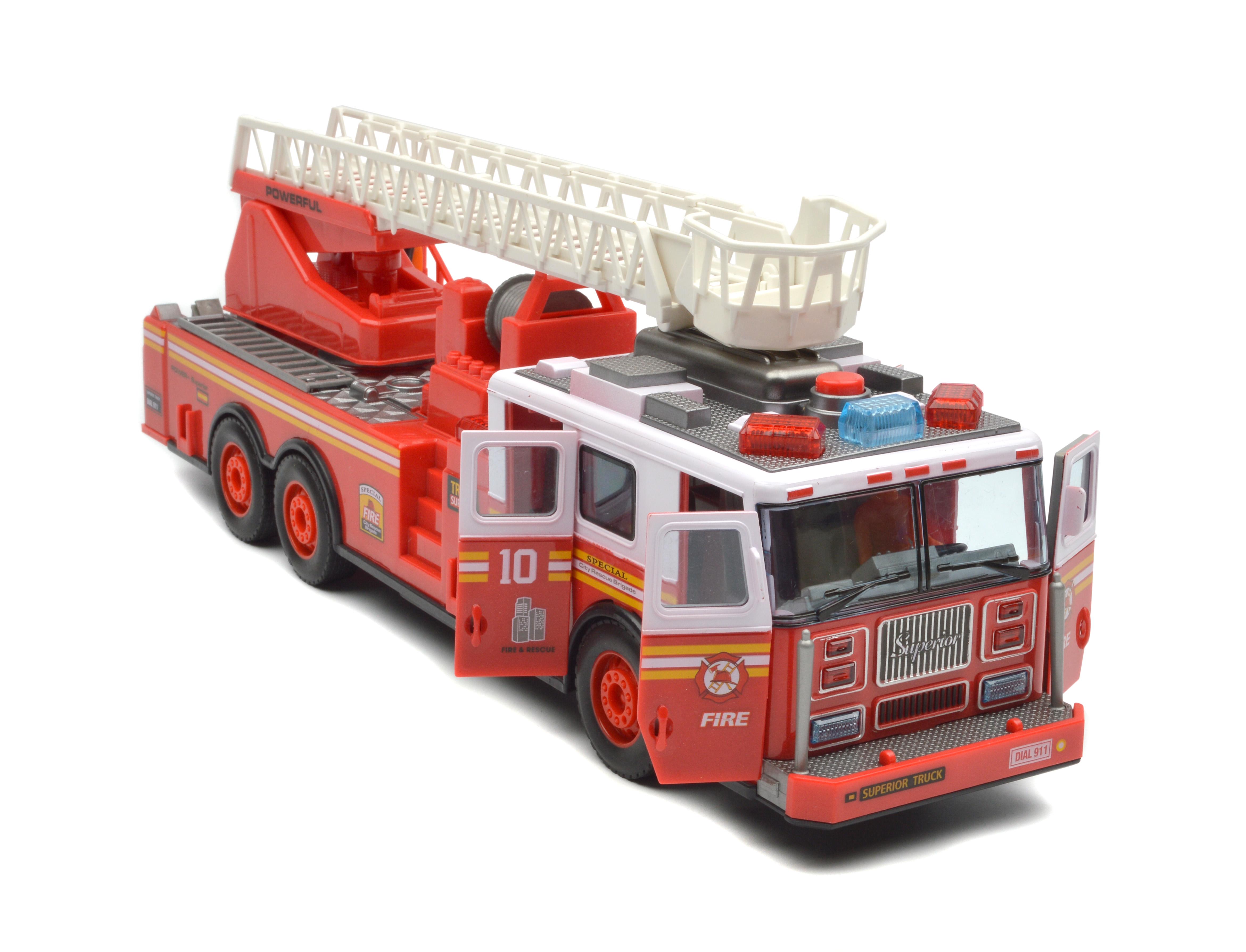 Пожарная машина Shantou 733A с подсветкой/звуками/интерактивными дверями (XF 733A) - фото 6