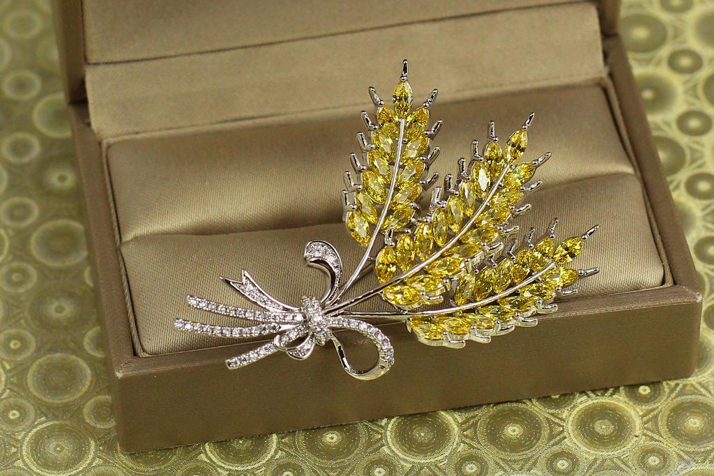 Брошь Xuping Jewelry Симфония жатвы 5,3 см Серебристый (34806431)