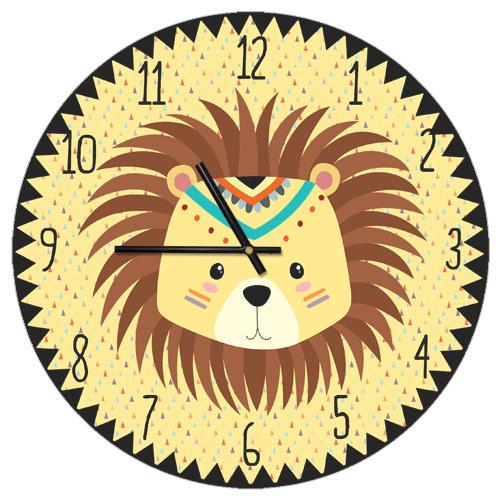 Часы настенные круглые Presentville Львенок индеец 36 см (CHR P TFL059)