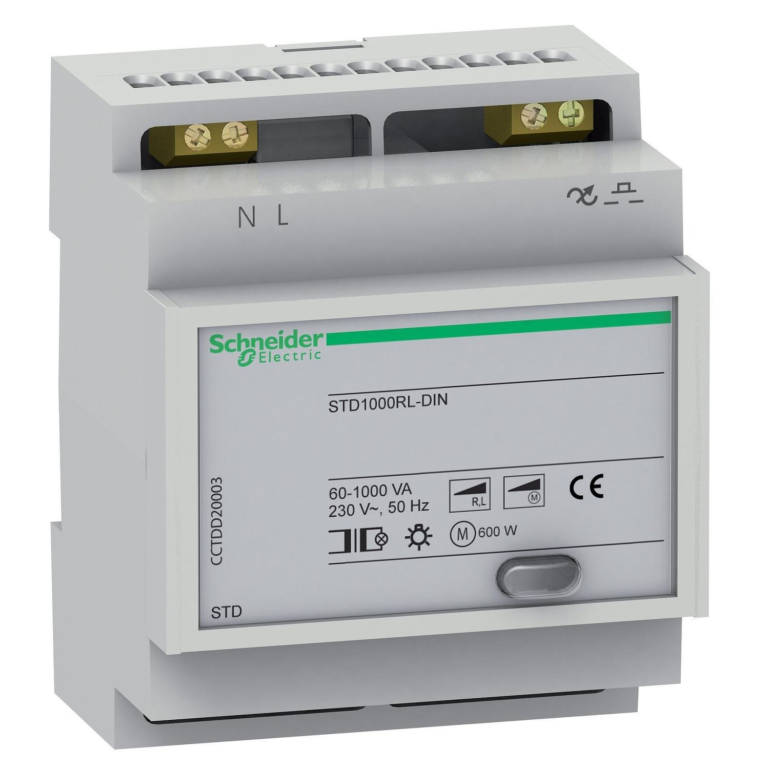 Диммер на DIN-рейку Schneider Electric Acti 9 STD 1000 Вт дистанционного регулирования (CCTDD20003) Диммер на DIN-рейку Schneider Electric Acti 9 STD 1000 Вт дистанционного регулирования (CCTDD20003)