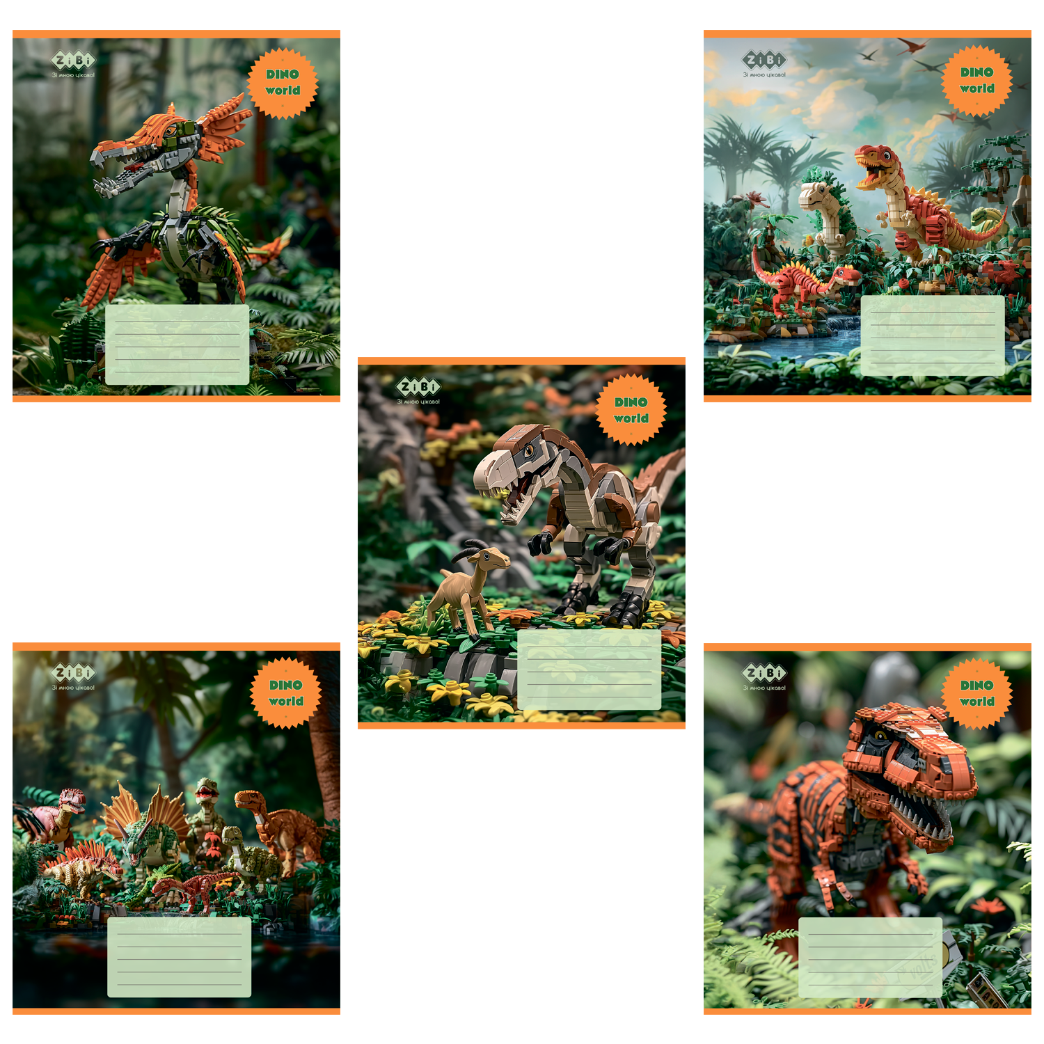 Школьная тетрадь Dino клетка математика/геометрия 12 арк. 5 шт. (ZB25.1751K)