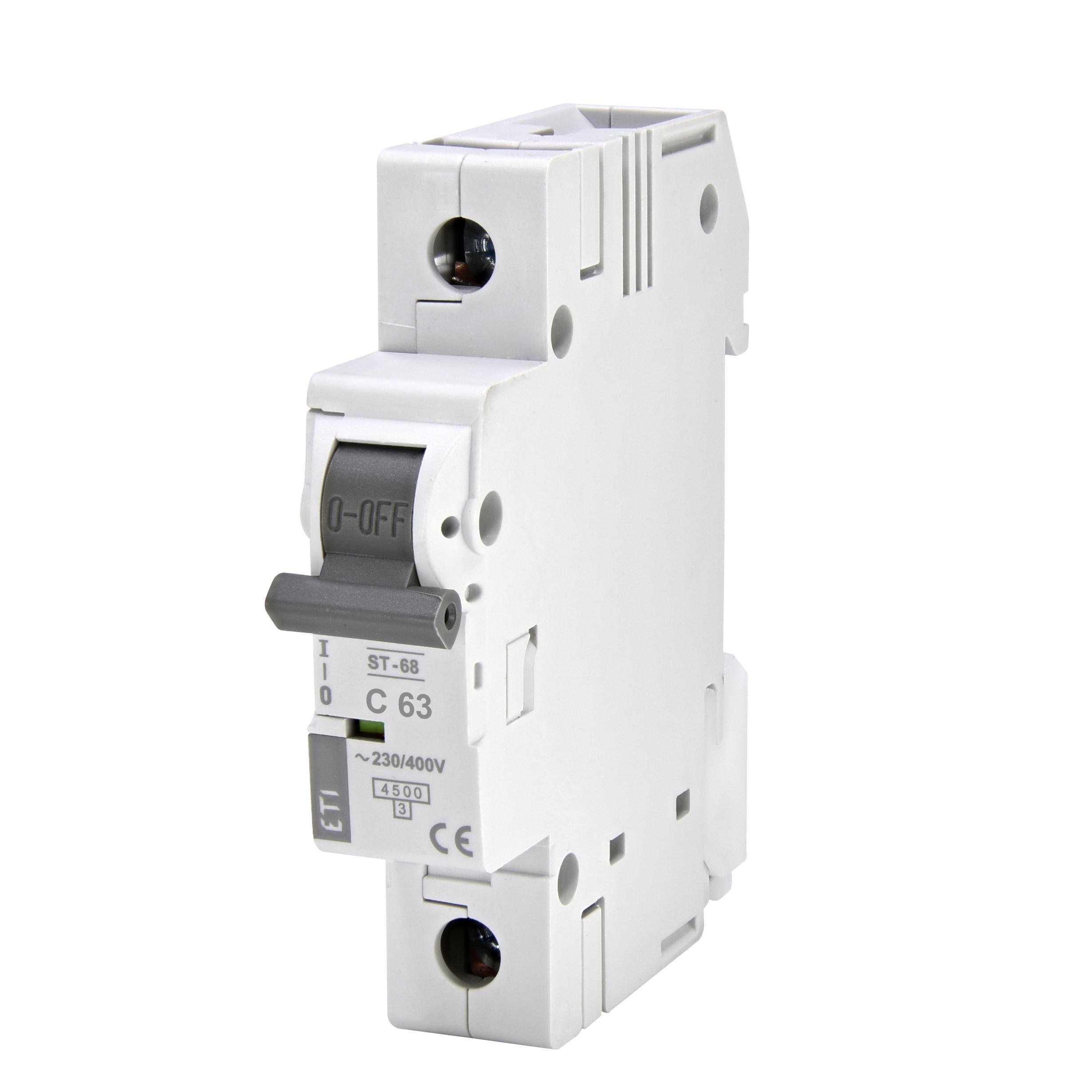 Автоматический выключатель ETI ST-68 1P 63A C 4,5 kA 2181322