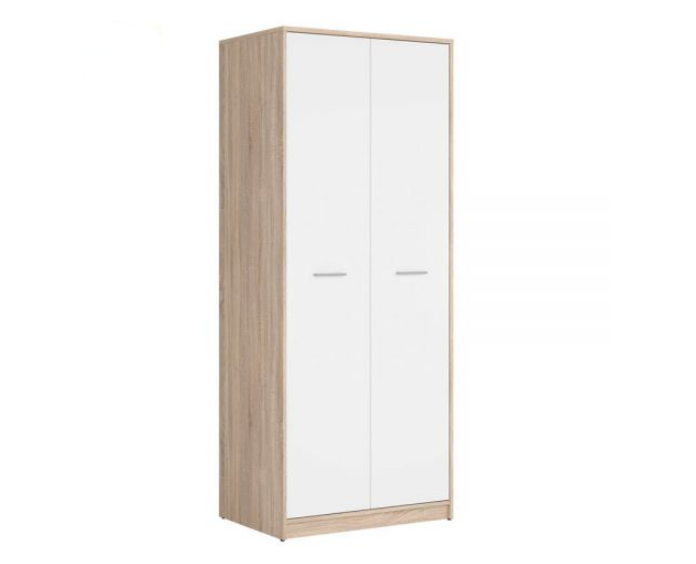 Шкаф для отеля двухдверный распашной Gerbor Непо SZF2D из ДСП 900х545х1200 мм Дуб сонома/Белый (5697)