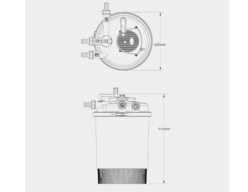 Фильтр прудовый SunSun CPF30000 напорный для водоемов до 60 м3 (CPF-30000) - фото 5 Фильтр прудовый SunSun CPF30000 напорный для водоемов до 60 м3 (CPF-30000) - фото 5