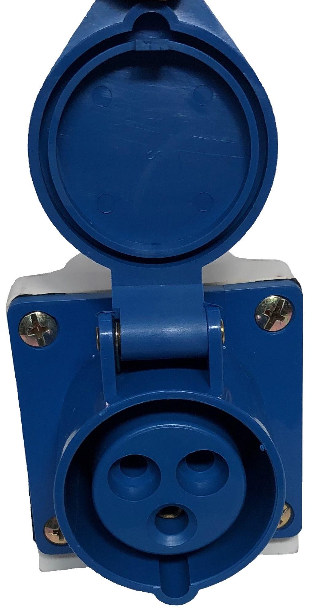 Розетка силова стаціонарна ССИ-113 16А 220V IP44 2P+PE ІЕК