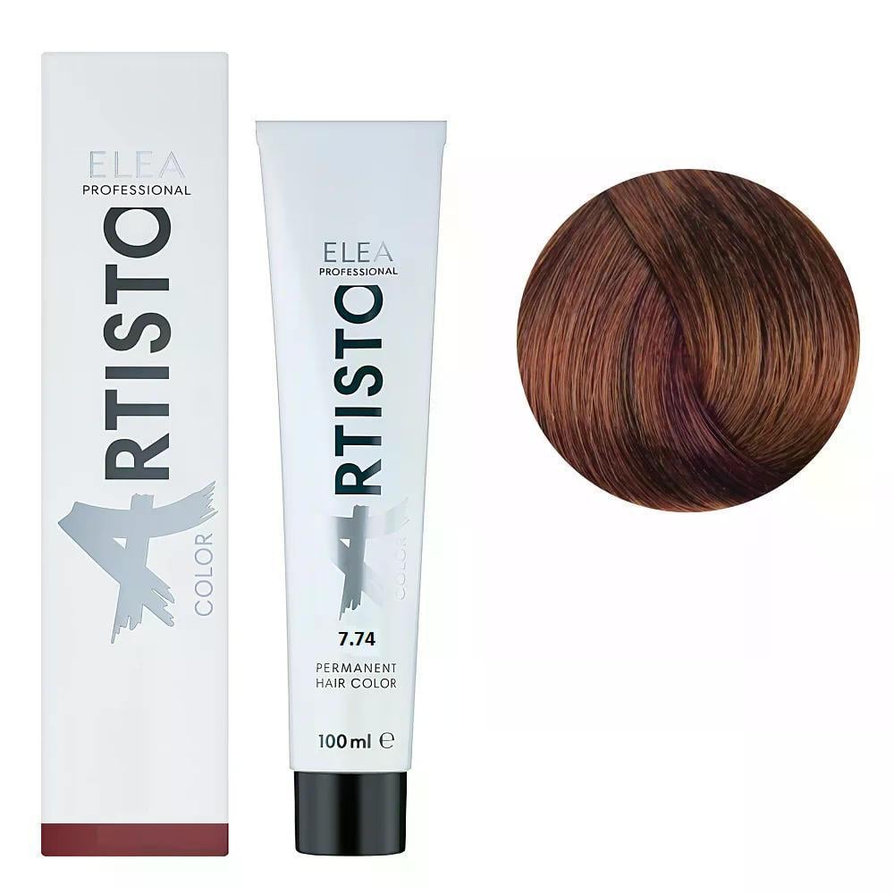 Крем-краска для волос Elea Professional Artisto Color 7.74 Коричневый медно-русый 100 мл