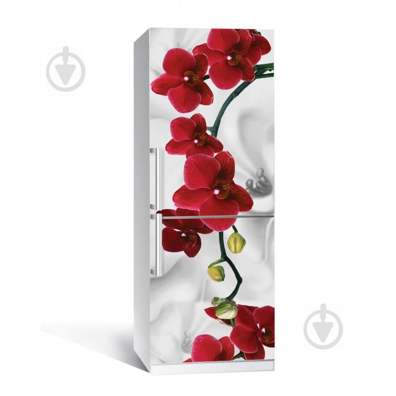 Наклейка на холодильник Zatarga Орхідея червона перлина 650х2000 мм (z180205)