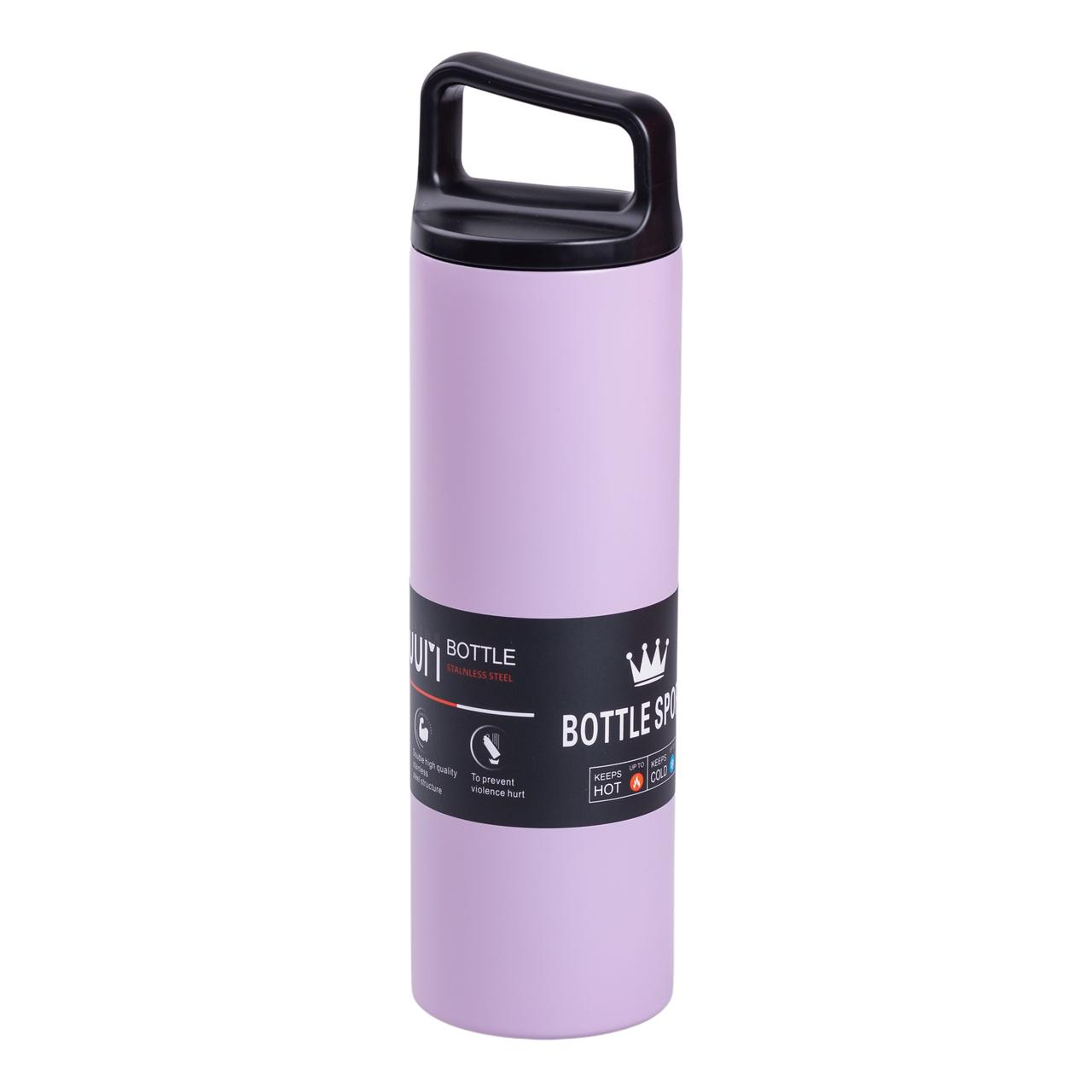 Термос металлический с ручкой Bottle Sport из нержавеющей стали 500 мл Фиолетовый (HPGM5009V)
