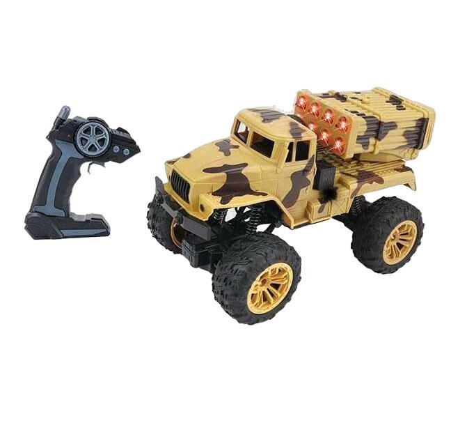 Машина на радіокеруванні акумулятор 37V з звуком та підсвічуванням колеса 6х6 см Yellow (134102)