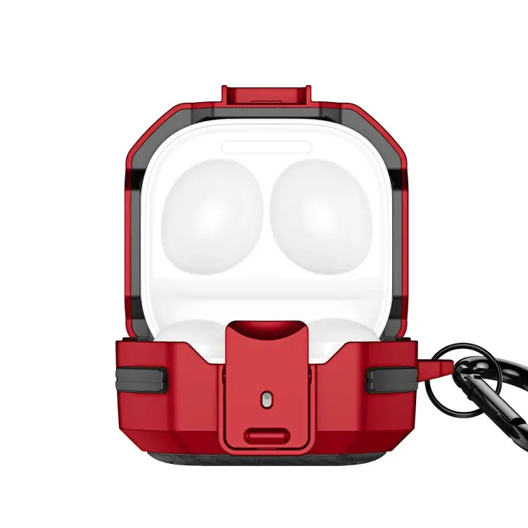 Чехол противоударный Dux Dusis SEGA для наушников Samsung Galaxy Buds 2 Pro/2/Pro/Live/FE с карабином Red (00033)