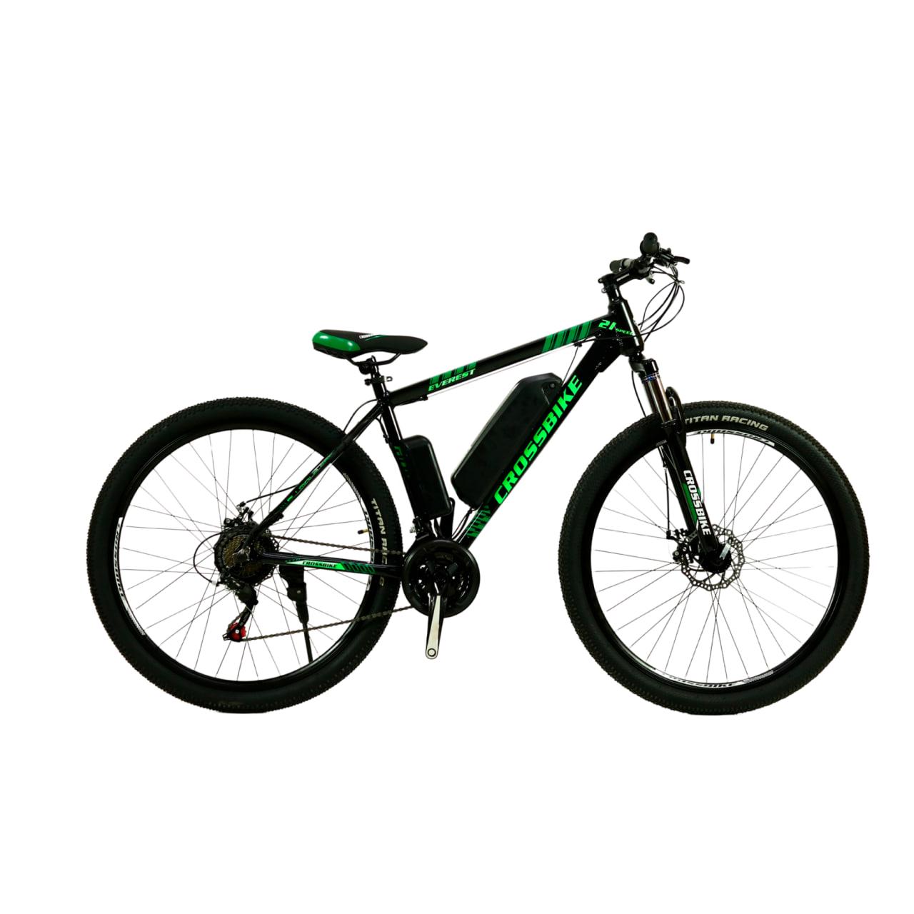 Электровелосипед Crossbike Everest 2023 29" Черно-зеленый (00-00004848)