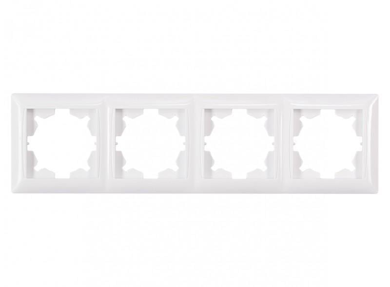Рамка чотиримісна горизонтальна Luxel Primera 3024 Білий (00000038637)
