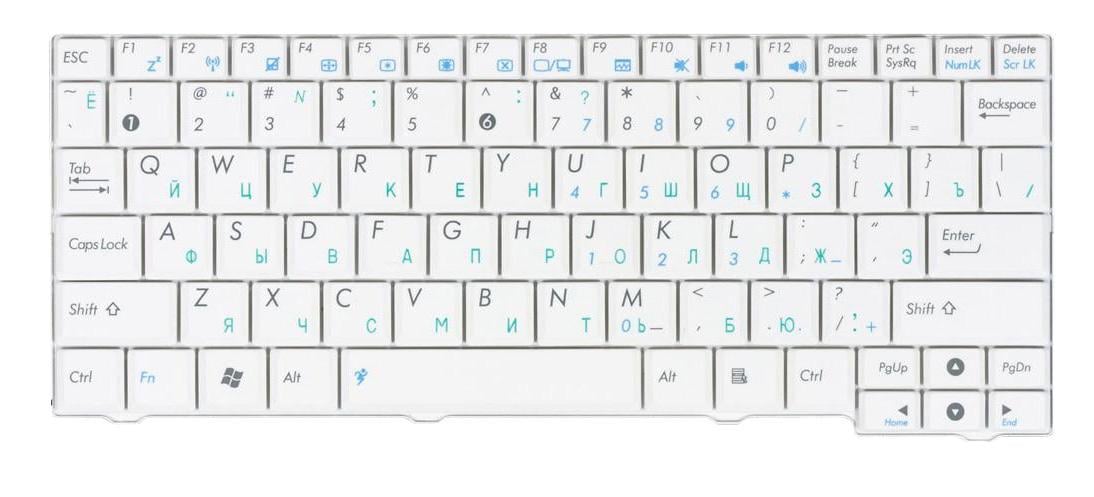 Клавиатура для ноутбука Asus EEE PC MK90H White