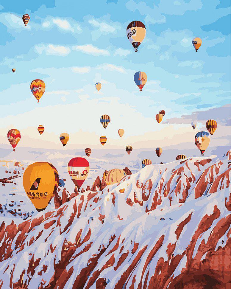 Картина по номерам Brushme Шары Каппадокии на зимних склонах (GX26236)