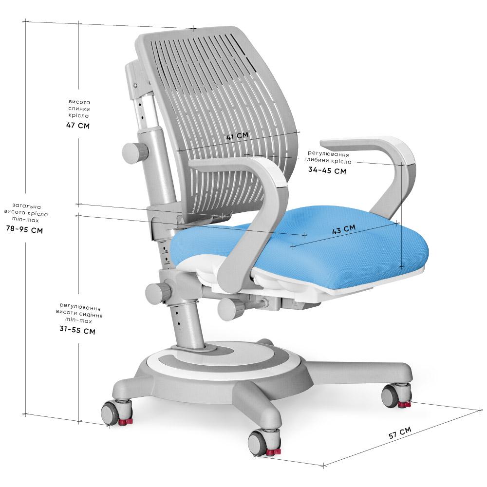 Детское кресло Mealux Ergoback Голубой (Y-1020 BL) - фото 4