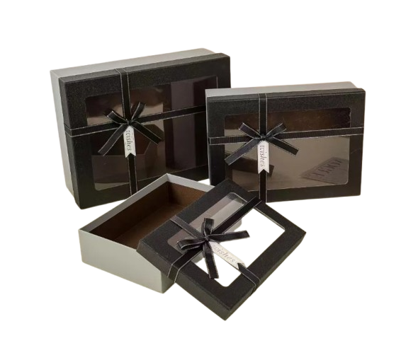 Набор подарочных коробок Stenson R33283B Amazing 3 шт. Black (21264770)