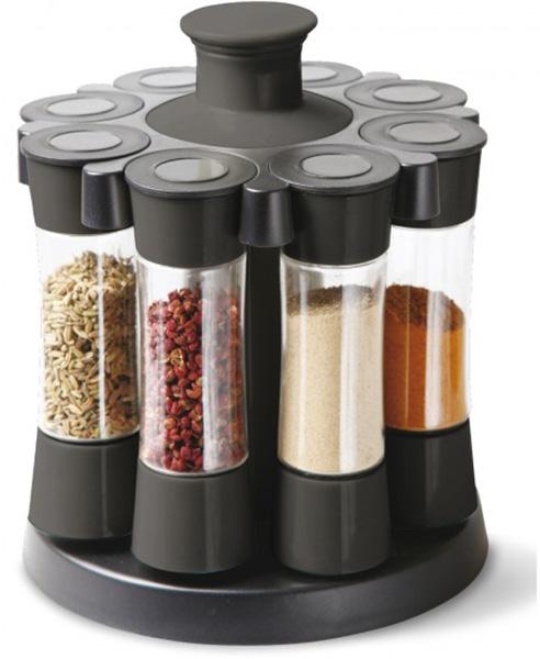 Емкости для специй Kamille Spice Daisy на круглой подставке 8 шт. (KM-7051)