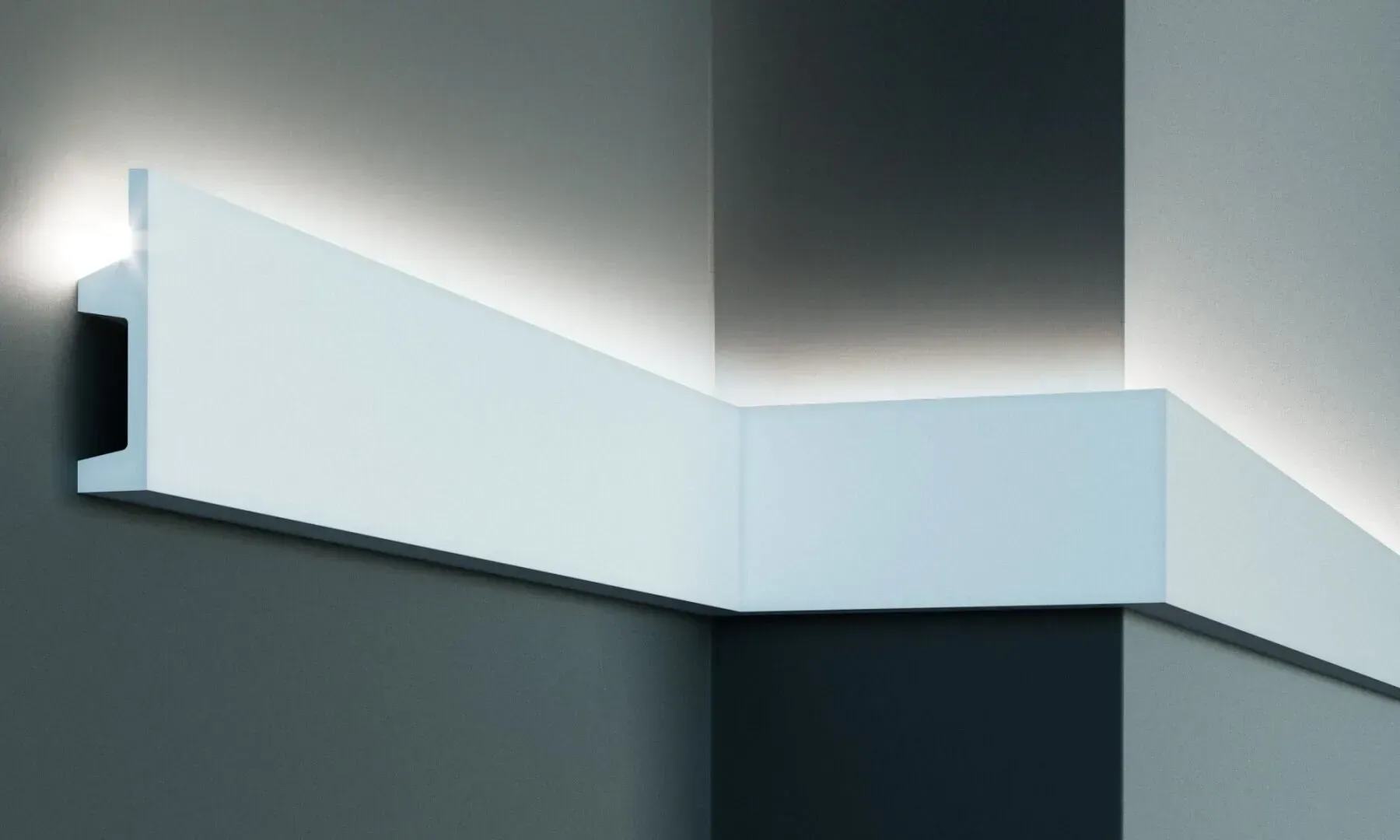 Молдинг поліуретановий гнучкий Tesori для LED освітлення 102x25x2000 мм (KF 504)