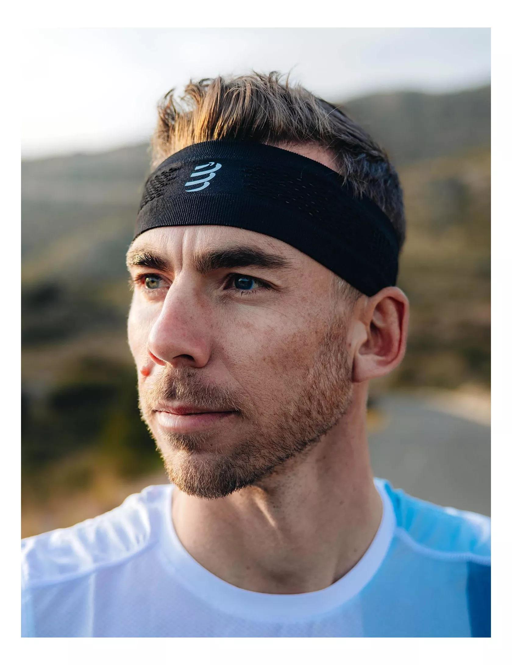 Пов'язка на голову Compressport Headband Thin On/Off Black - фото 4