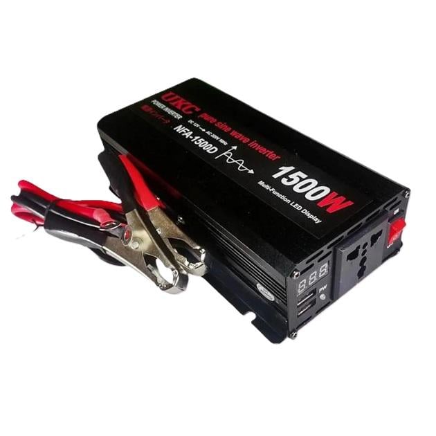 Перетворювач синусоїда UKC AC/DC 1500W 12V to 220V Black (21831835)