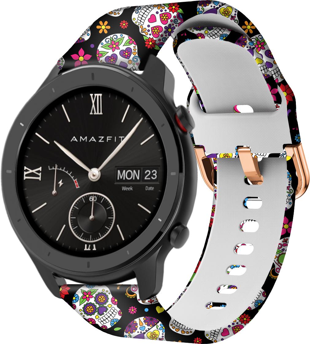 Ремешок Colorful для Amazfit GTR 42 мм Skull (28514) - фото 1 Ремешок Colorful для Amazfit GTR 42 мм Skull (28514) - фото 1