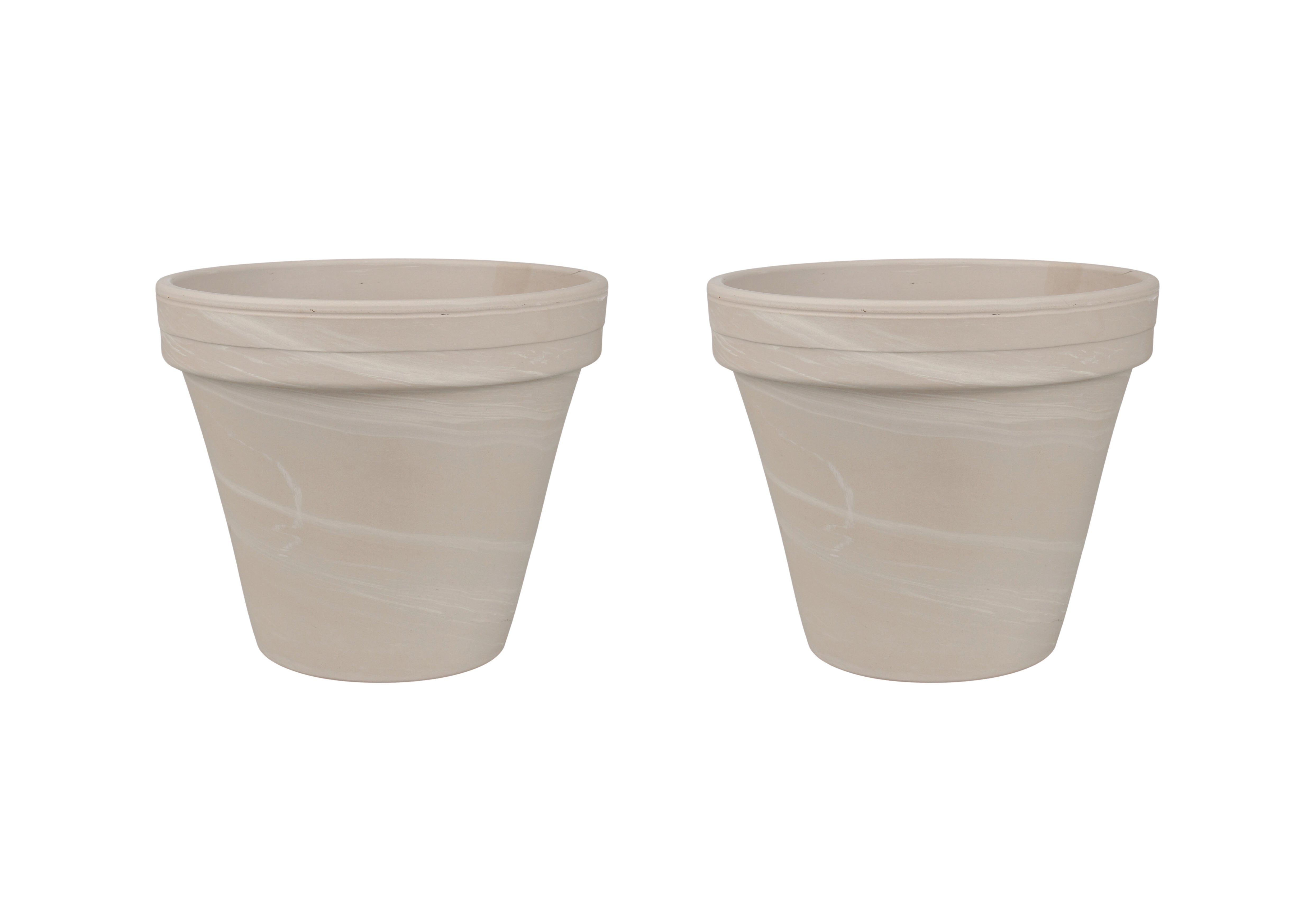 Горщики керамічні Spang гладкий 10х11 см 0,5 л 2 шт. Граніт (000006492)