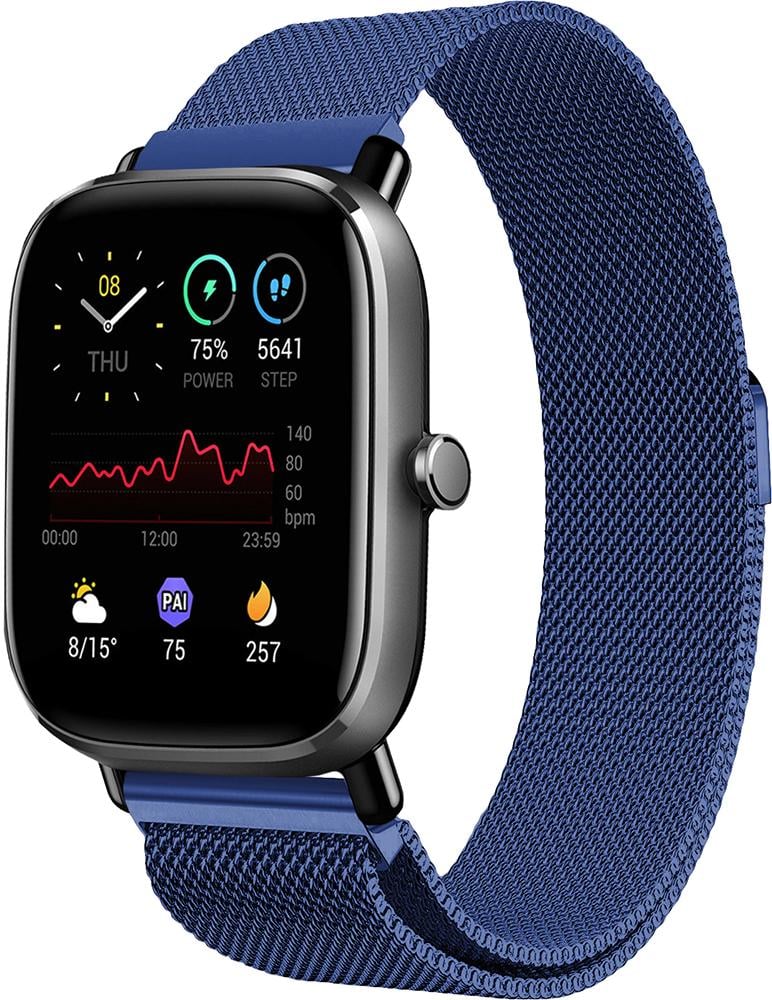 Ремінець Міланська петля Milano Amazfit GTS 2 mini Blue (19402) Ремінець Міланська петля Milano Amazfit GTS 2 mini Blue (19402)