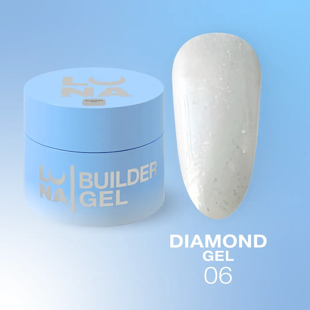 Гель Diamond Gel Luna Moon з блискітками №06 15 мл Айворі