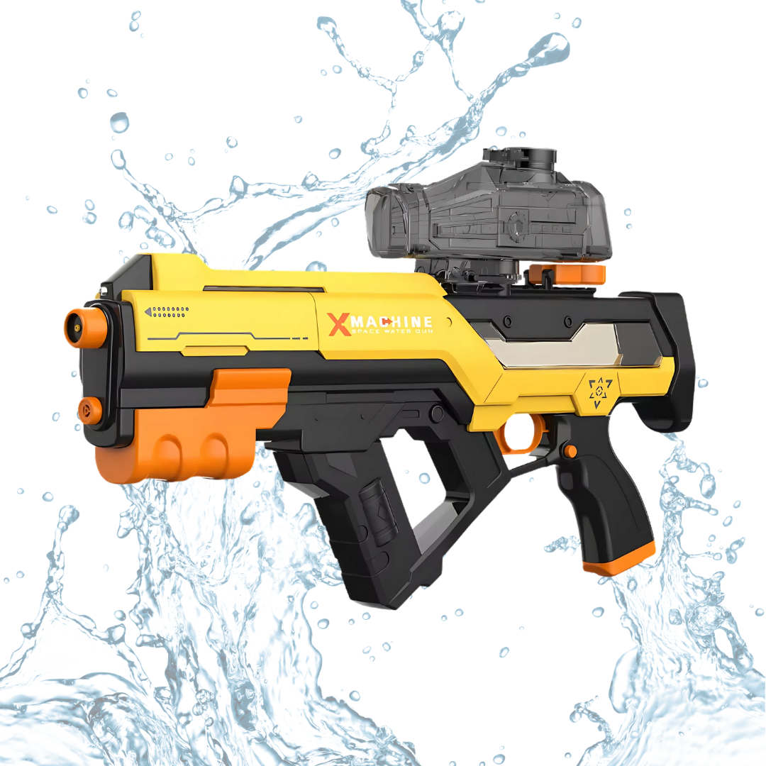 Автомат-бластер водный электрический для детей игрушечный с подсветкой и звуковыми эффектами Желтый