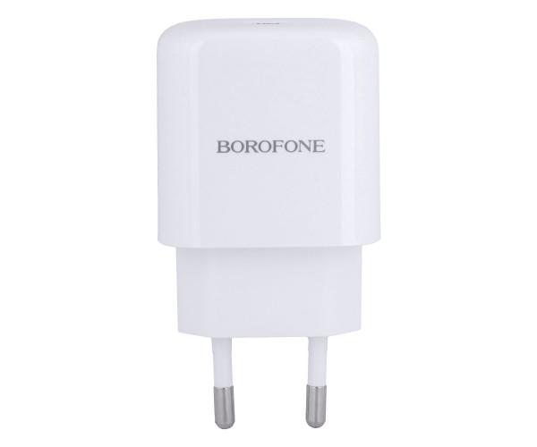 Устройство зарядное сетевое Borofone BN3 Premium Type-C PD 20W QC3.0 3A White