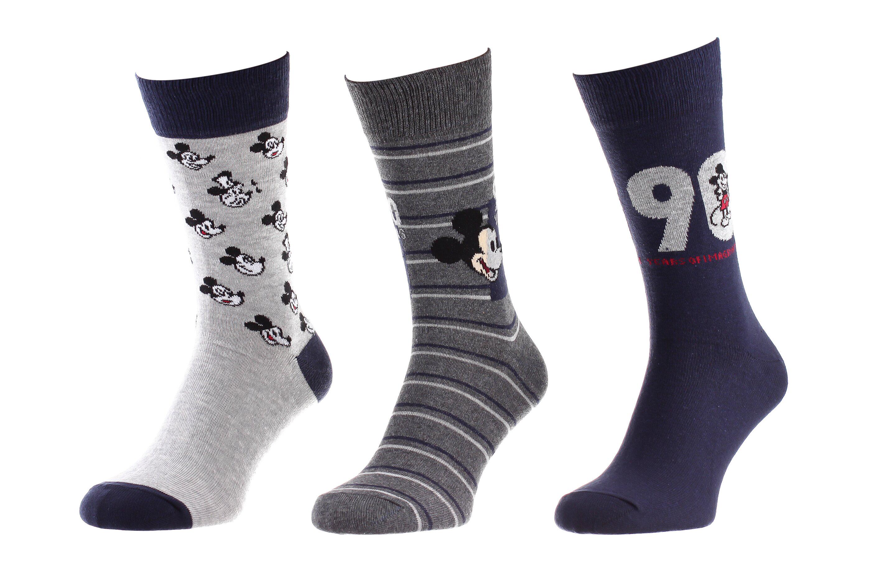 Носки Disney Mickey 90 Years Of Imagination 3-pack р. 39-42 Blue/Gray (93154162-2)
