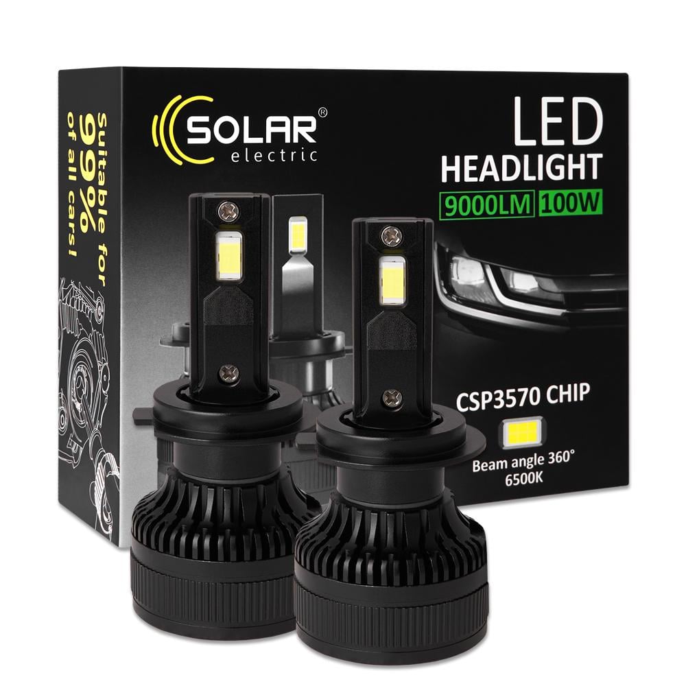 Автолампа Solar LED H7 12/24V 100W 9000Lm 6500K CSP3570 2 шт.