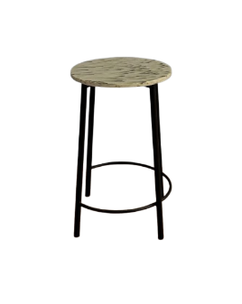 Стілець барний для кухні/бару/кав'ярні Recast Plastic круглий 38х60 см Сірий (BR200) - фото 3 Стілець барний для кухні/бару/кав'ярні Recast Plastic круглий 38х60 см Сірий (BR200) - фото 3