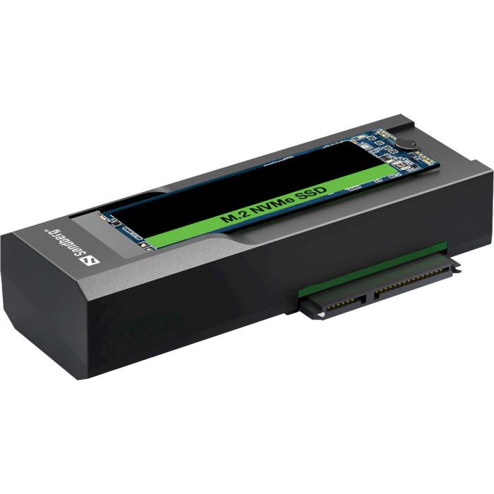 Док-станция Sandberg USB 3.2 Type-C для SSD M.2/NVMe с функцией клонирования и доковки (615365) - фото 6