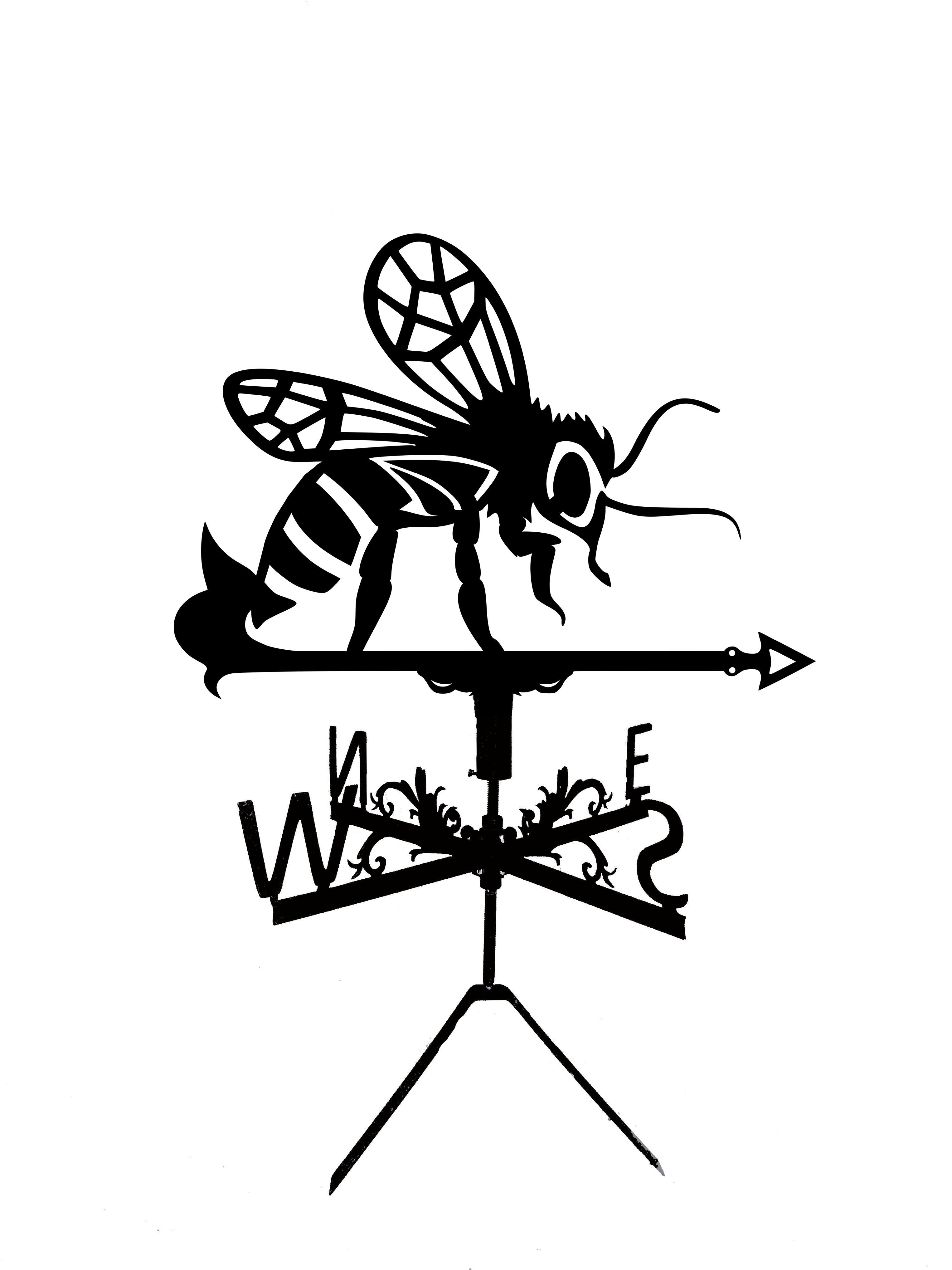 Флюгер на беседку/колодец Пчела №2 (27476208)