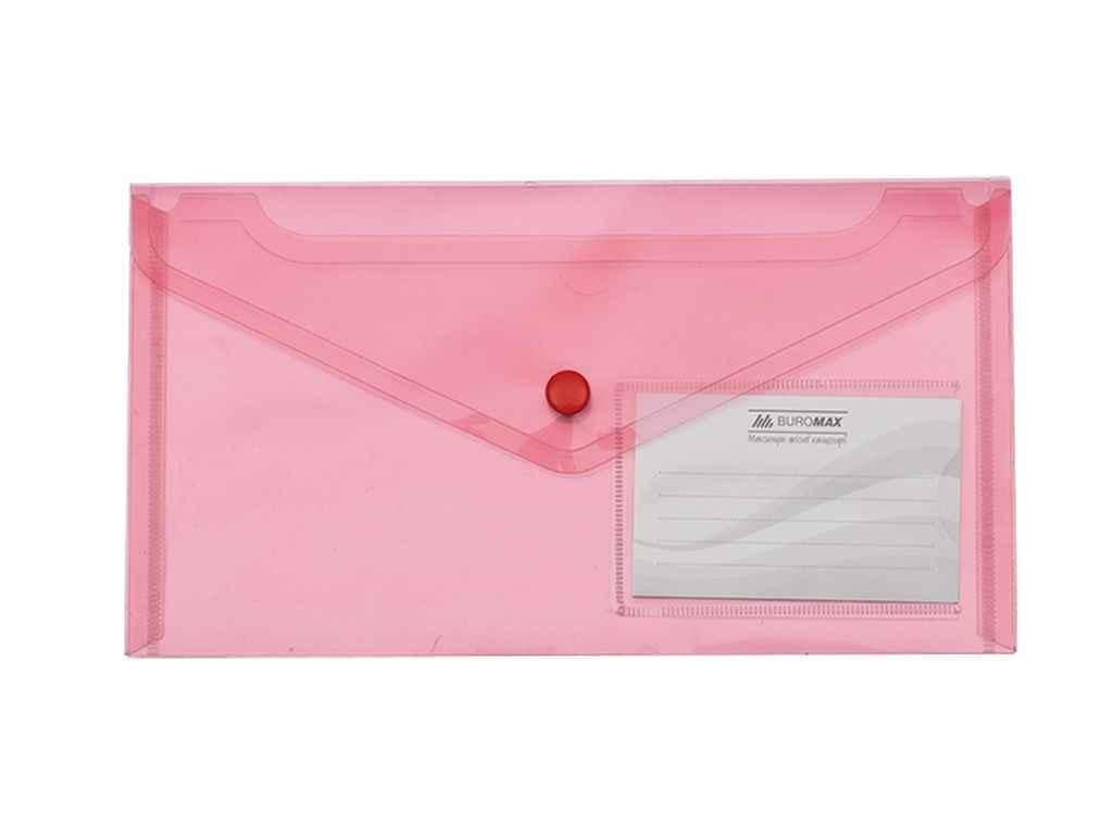 Папка-конверт Buromax TRAVEL на кнопке DL Красный (BM.3938-05)