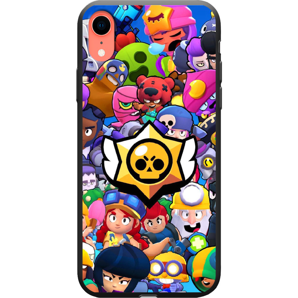 Чехол Boxface iPhone XR Brawl Stars Черный силикон (35417-up2389-38739)