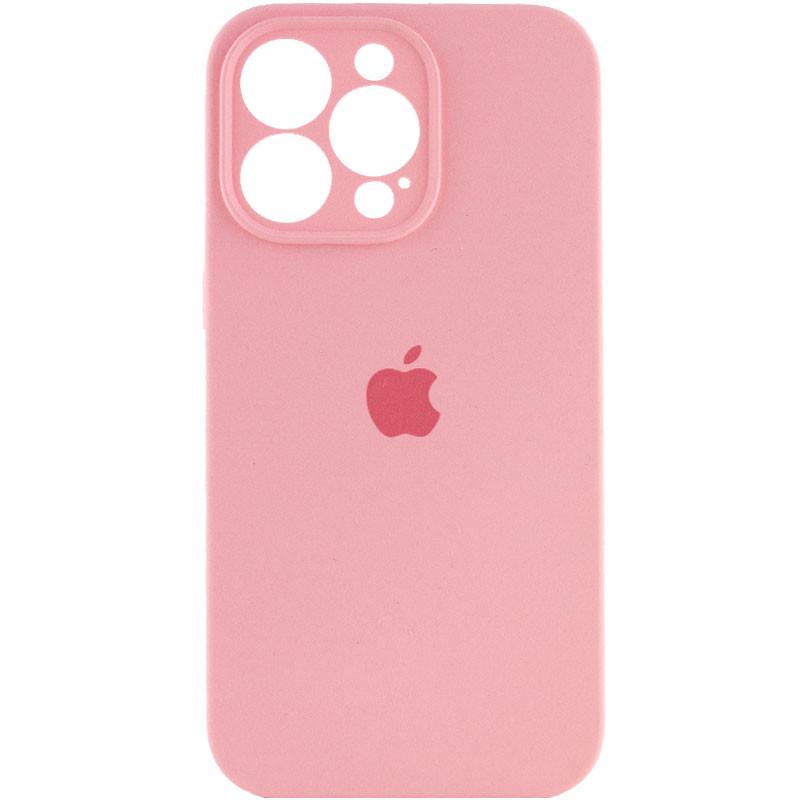 Чехол Silicone Case Full Camera Protective (AA) для Apple iPhone 15 Pro Max (6.7") Розовый | Light pink