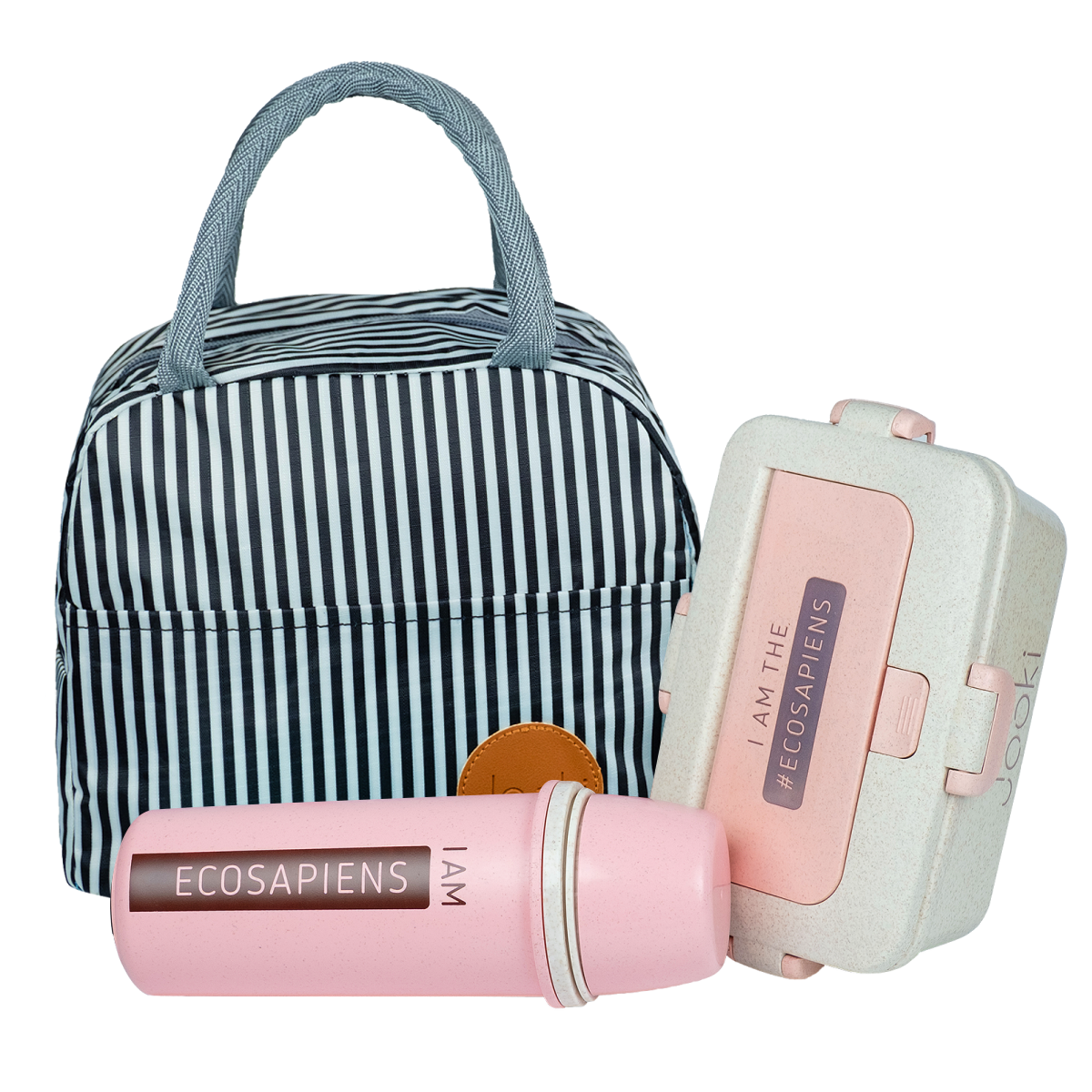 Ланч-набор эко Зебра 5в1 термосумка/термобутылка 500 мл/ланч-бокс 950 мл (2009)