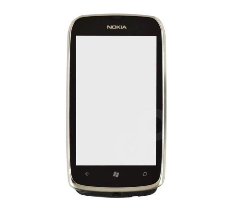 Сенсор для Nokia 610 Lumia с рамкой Black (000537158) - фото 1